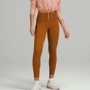 Lululemon Fast & Free High-Rise Tight 25" Butternut Brown Size 8